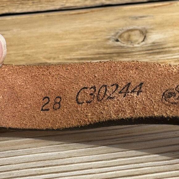 Justin Boots Brown Belt with Silver Buckle - Picture 4 of 10